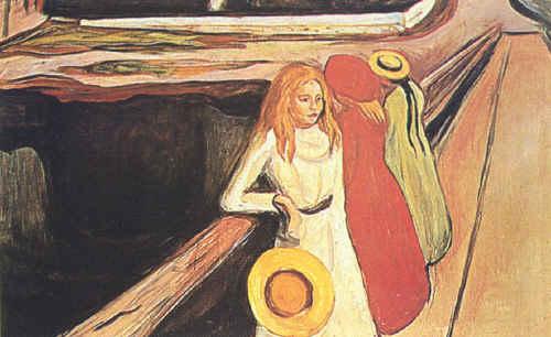 Edvard Munch Girl on a Bridge oil painting image